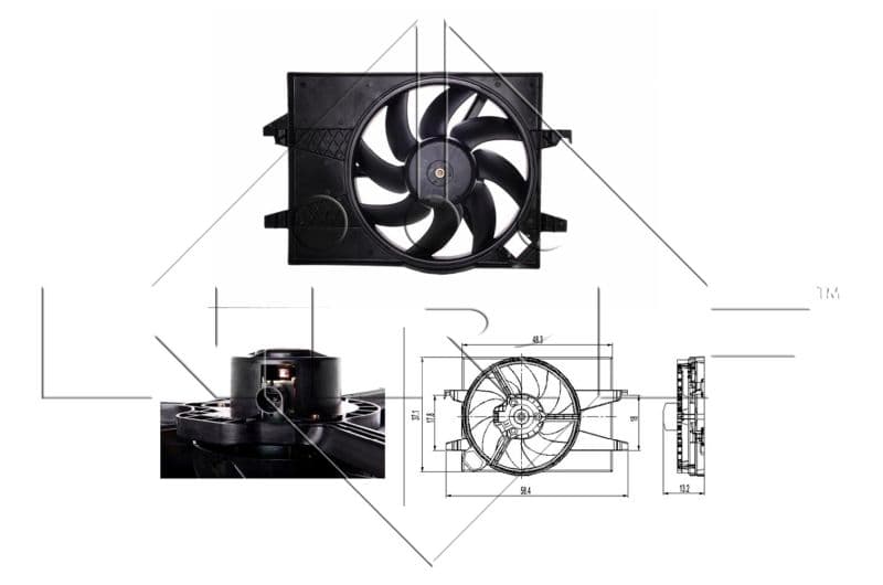 Ventilators, Motora dzesēšanas sistēma NRF 47007 1