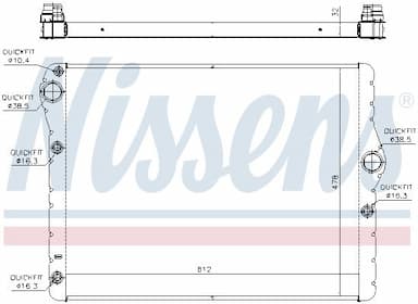 Radiators, Motora dzesēšanas sistēma NISSENS 60778 6