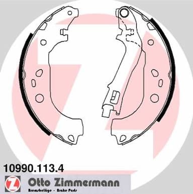 Bremžu loku komplekts ZIMMERMANN 10990.113.4 1