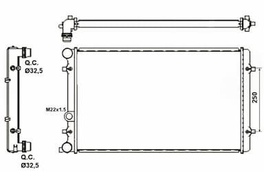 Radiators, Motora dzesēšanas sistēma NRF 509529A 5