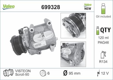 Kompresors, Gaisa kond. sistēma VALEO 699328 1
