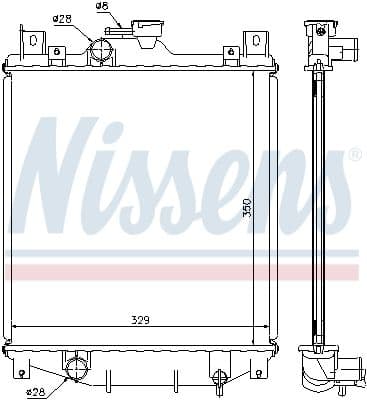 Radiators, Motora dzesēšanas sistēma NISSENS 64173A 6