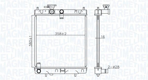 Radiators, Motora dzesēšanas sistēma MAGNETI MARELLI 350213176400 1