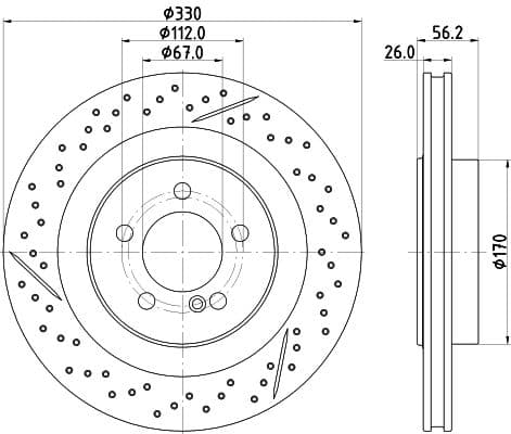 Bremžu diski HELLA 8DD 355 133-231 1