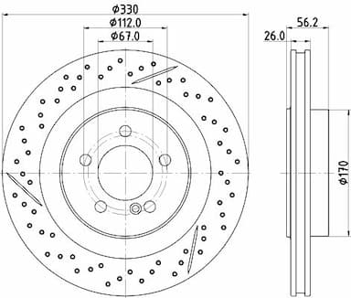 Bremžu diski HELLA 8DD 355 133-231 1