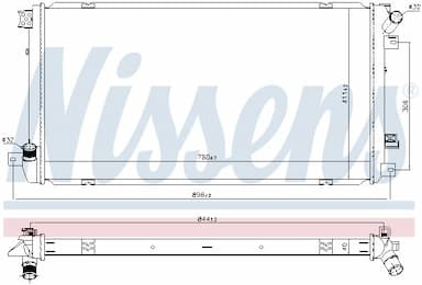 Radiators, Motora dzesēšanas sistēma NISSENS 67287 5