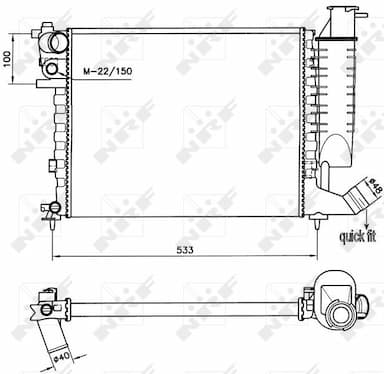 Radiators, Motora dzesēšanas sistēma NRF 58184 4