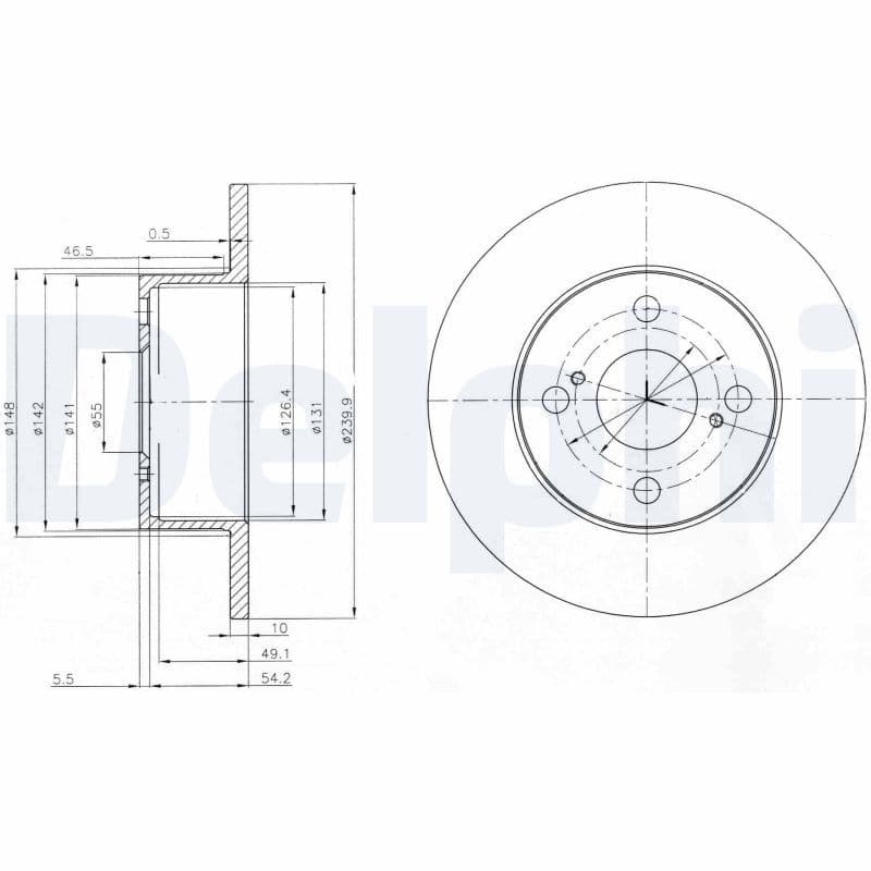 Bremžu diski DELPHI BG4050 1