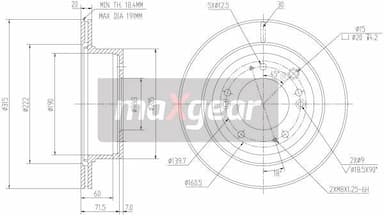 Bremžu diski MAXGEAR 19-2372 2