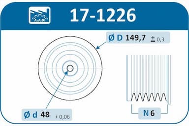 Piedziņas skriemelis, Kloķvārpsta IJS GROUP 17-1226 2