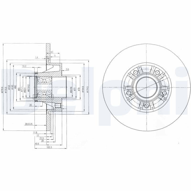 Bremžu diski DELPHI BG9031RS 1