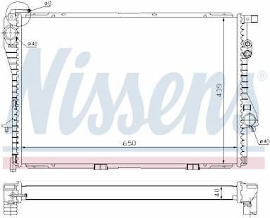 Radiators, Motora dzesēšanas sistēma NISSENS 60752A 6