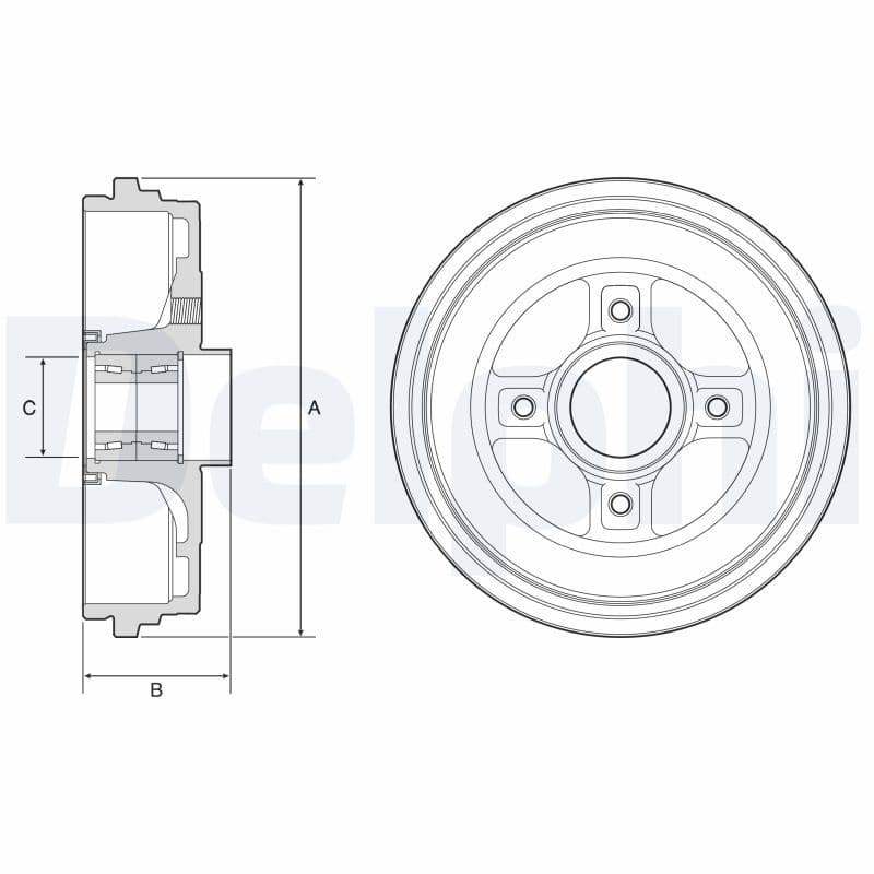 Bremžu trumulis DELPHI BFR626 1