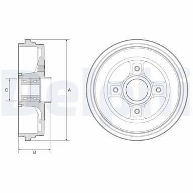 Bremžu trumulis DELPHI BFR626 1