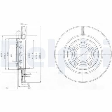 Bremžu diski DELPHI BG3525 1