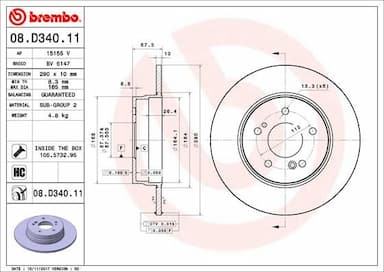 Bremžu diski BREMBO 08.D340.11 1