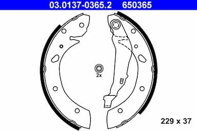Bremžu loku komplekts ATE 03.0137-0365.2 1