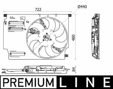 Ventilators, Motora dzesēšanas sistēma MAHLE CFF 532 000P 1