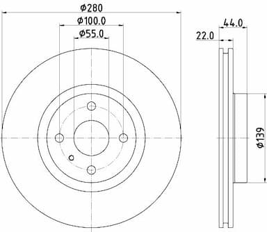 Bremžu diski HELLA 8DD 355 132-111 4