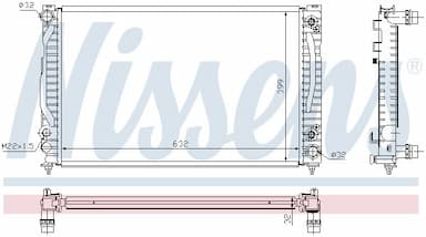 Radiators, Motora dzesēšanas sistēma NISSENS 60498 6