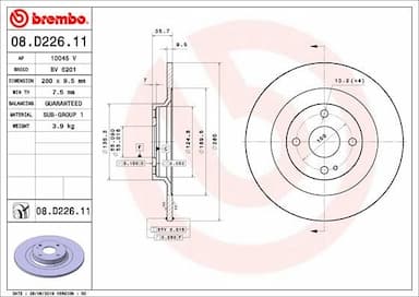 Bremžu diski BREMBO 08.D226.11 1