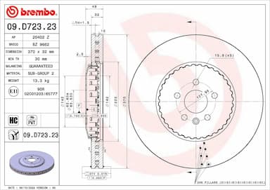 Bremžu diski BREMBO 09.D723.23 1