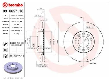 Bremžu diski BREMBO 09.C657.11 1