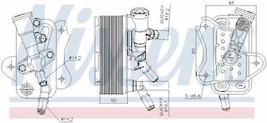 Eļļas radiators, Automātiskā pārnesumkārba NISSENS 91299 5