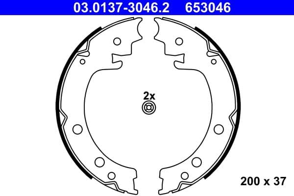 Bremžu loku kompl., Stāvbremze ATE 03.0137-3046.2 1