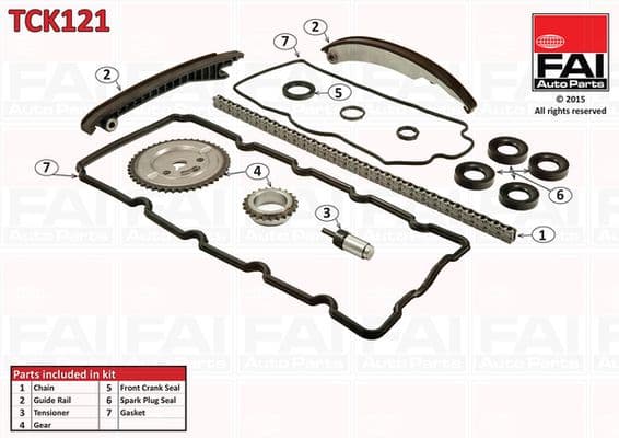 Sadales vārpstas piedziņas ķēdes komplekts FAI AutoParts TCK121 1