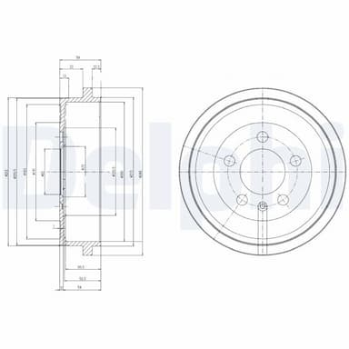 Bremžu trumulis DELPHI BF463 1