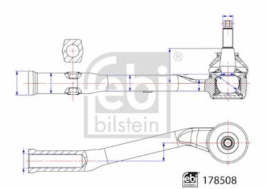 Stūres šķērsstiepņa uzgalis FEBI BILSTEIN 178508 2