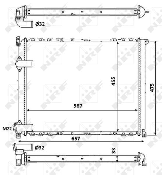 Radiators, Motora dzesēšanas sistēma NRF 58849 1