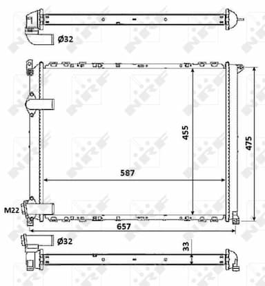 Radiators, Motora dzesēšanas sistēma NRF 58849 1