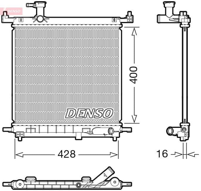 Radiators, Motora dzesēšanas sistēma DENSO DRM46072 1