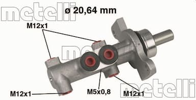 Galvenais bremžu cilindrs METELLI 05-0422 1