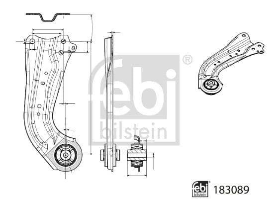 Neatkarīgās balstiekārtas svira, Riteņa piekare FEBI BILSTEIN 183089 1