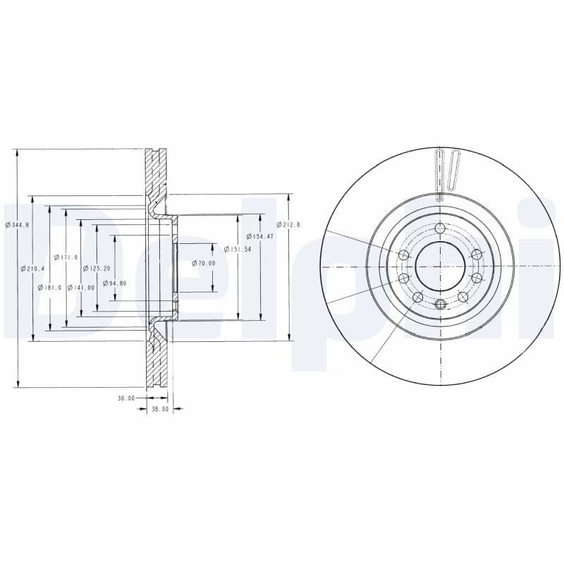 Bremžu diski DELPHI BG9098 1