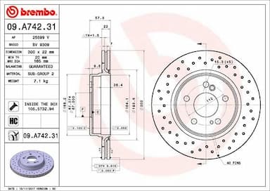 Bremžu diski BREMBO 09.A742.31 1