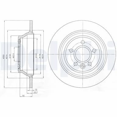 Bremžu diski DELPHI BG4238C 1