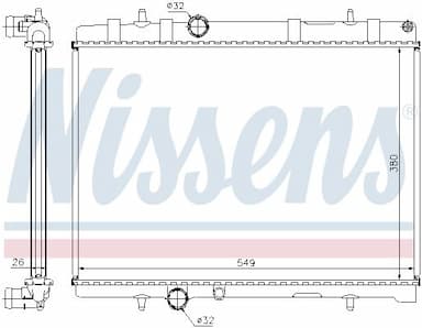 Radiators, Motora dzesēšanas sistēma NISSENS 63605A 5