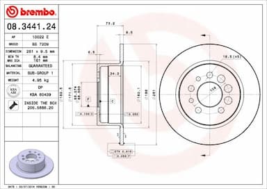 Bremžu diski BREMBO 08.3441.24 1