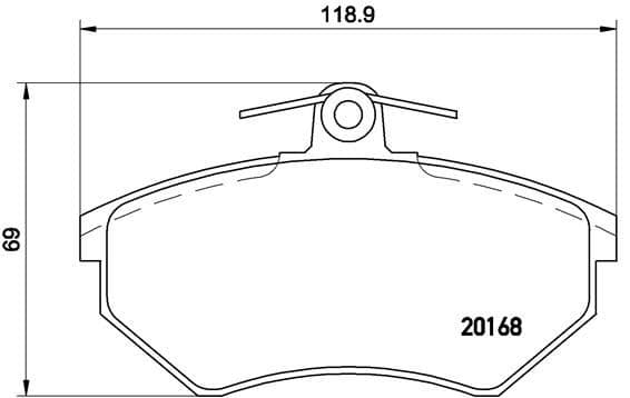 Bremžu uzliku kompl., Disku bremzes BREMBO P 85 011 1