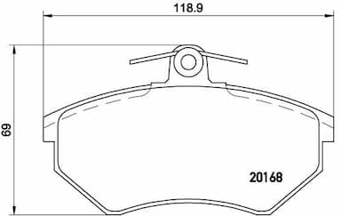 Bremžu uzliku kompl., Disku bremzes BREMBO P 85 011 1