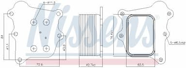 Eļļas radiators, Motoreļļa NISSENS 91250 5