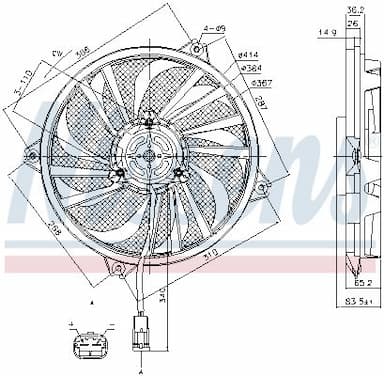 Ventilators, Motora dzesēšanas sistēma NISSENS 85789 6