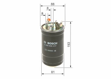 Degvielas filtrs BOSCH 0 450 906 437 5