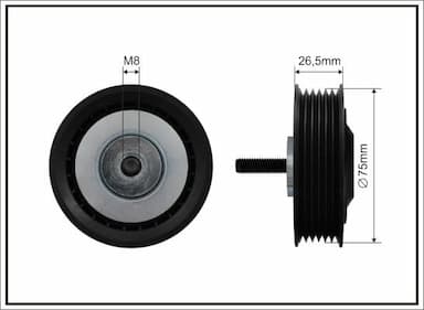 Spriegotājrullītis, Ķīļrievu siksna CAFFARO 87-98 1