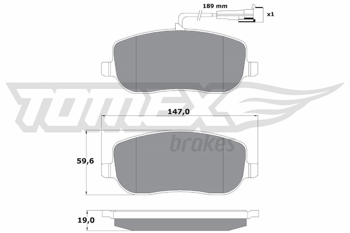 Bremžu uzliku kompl., Disku bremzes TOMEX Brakes TX 13-341 1