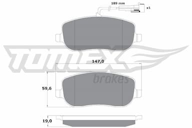 Bremžu uzliku kompl., Disku bremzes TOMEX Brakes TX 13-341 1